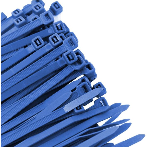 Us Cable Ties Cable Tie, 8", 50 lb, Blue Nylon, 100 Pack SD8BL100